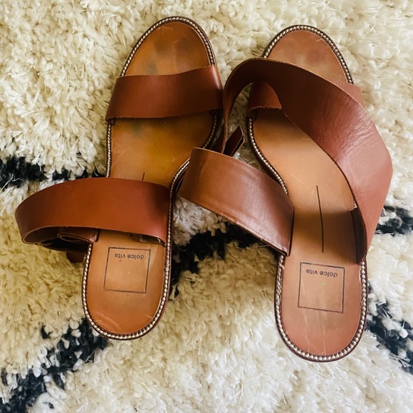 Dolce Vita Leather Wedges, Size 6.5, Classic Sandal - Picture 2 of 4